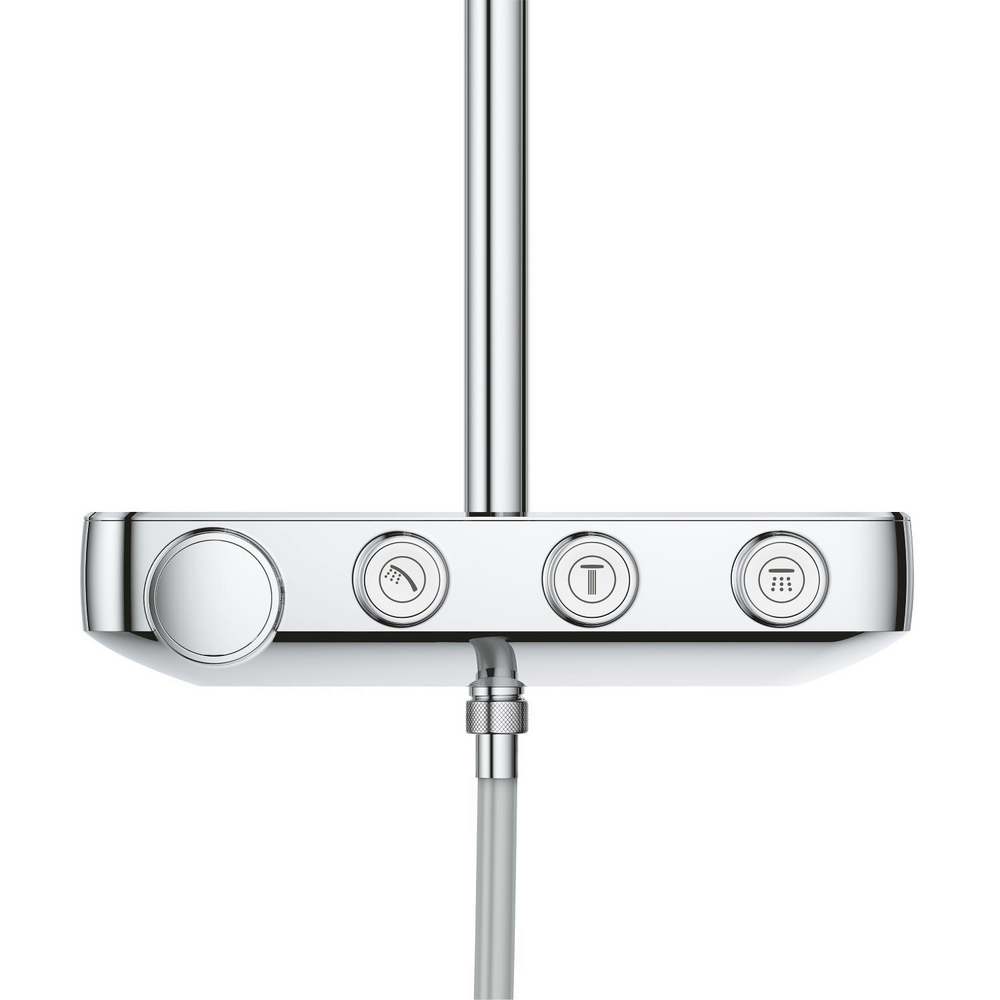 Shower system with thermostat for wall mounting