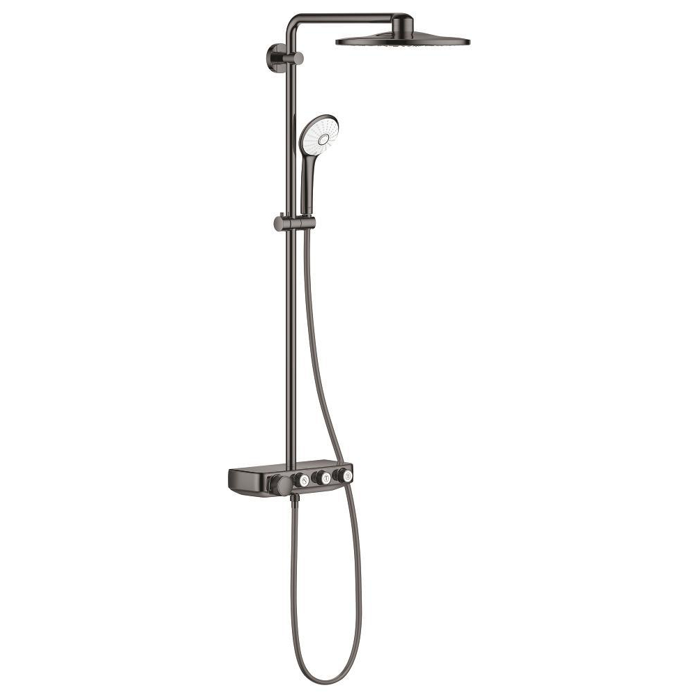 Shower system with thermostat for wall mounting