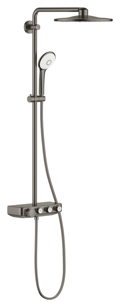 Shower system with thermostat for wall mounting
