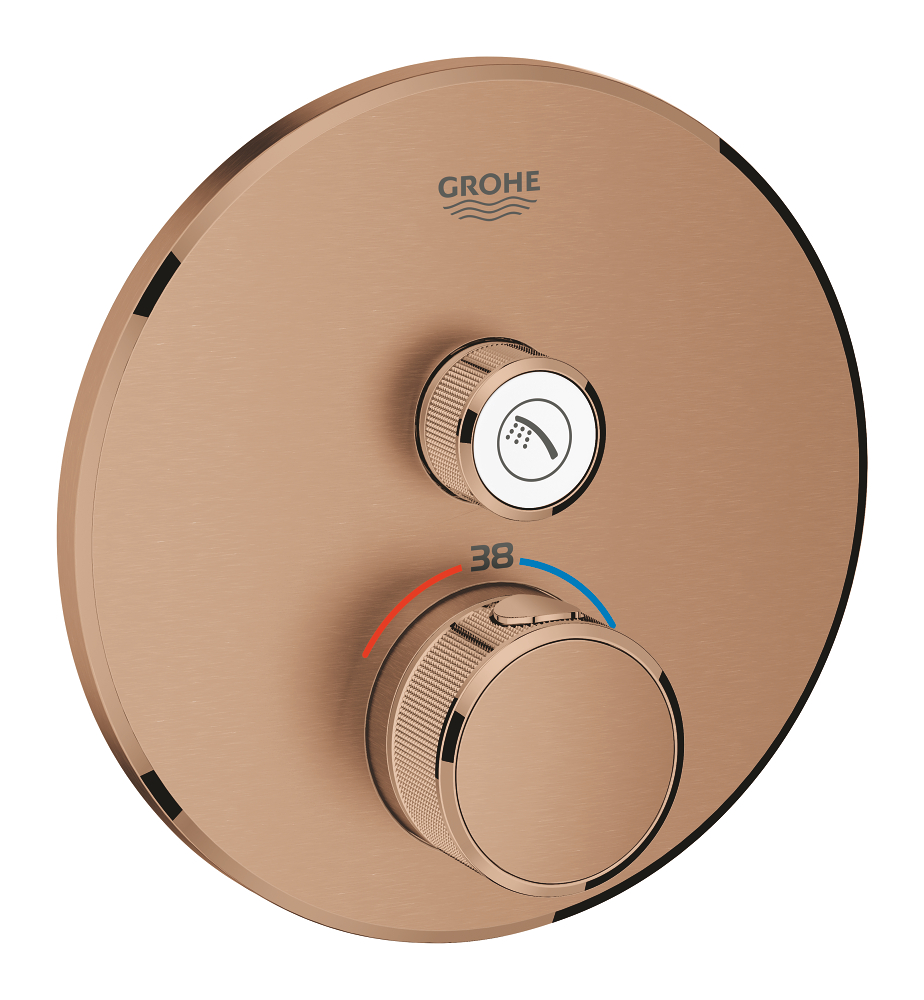 Thermostat for concealed installation with one valve