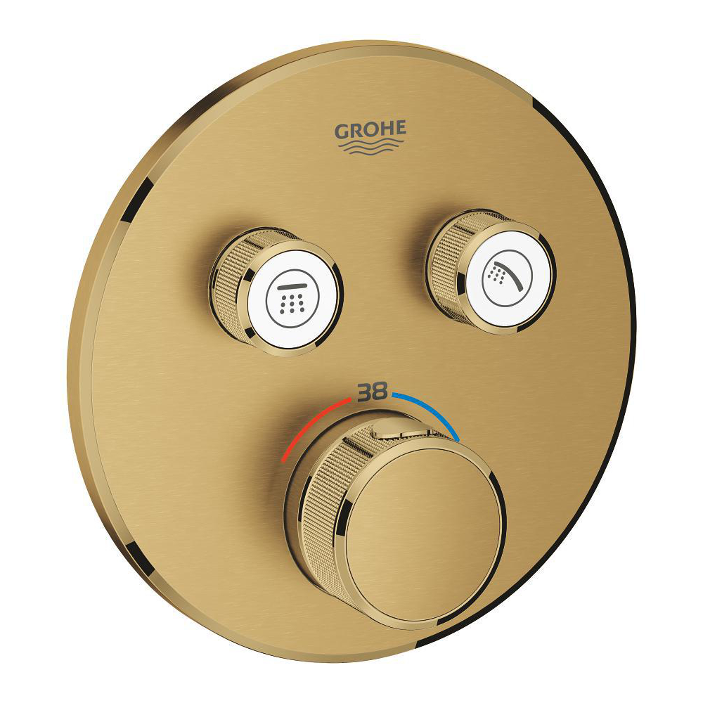 Thermostat for concealed installation with 2 valves