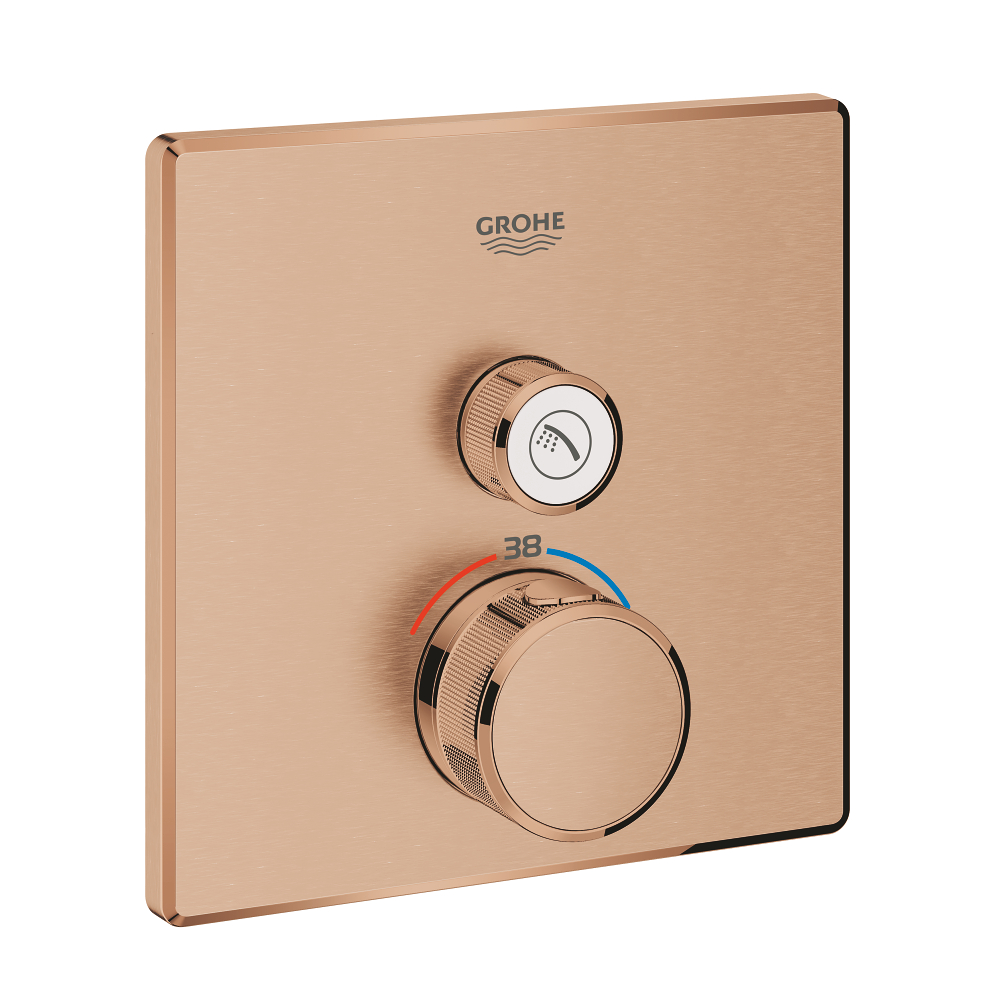Thermostat for concealed installation with one valve