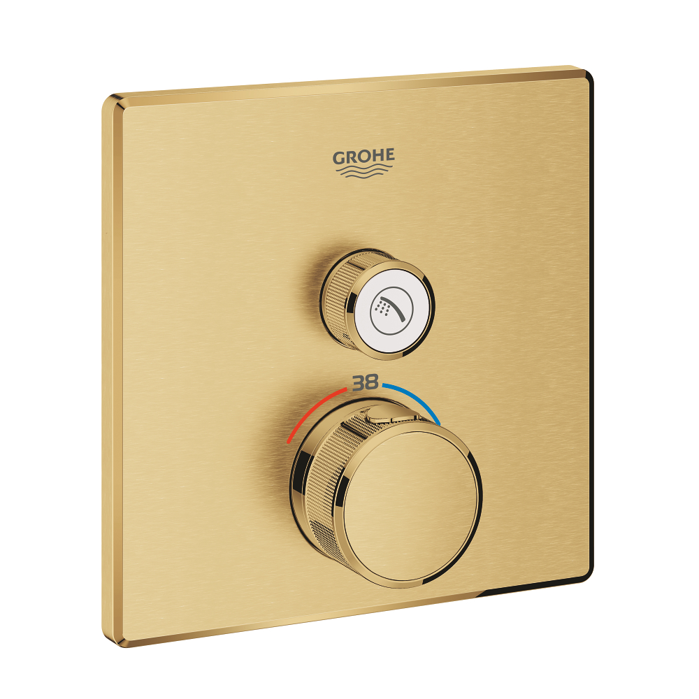 Thermostat for concealed installation with one valve