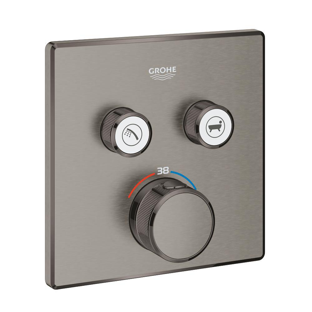 Thermostat for concealed installation with 2 valves