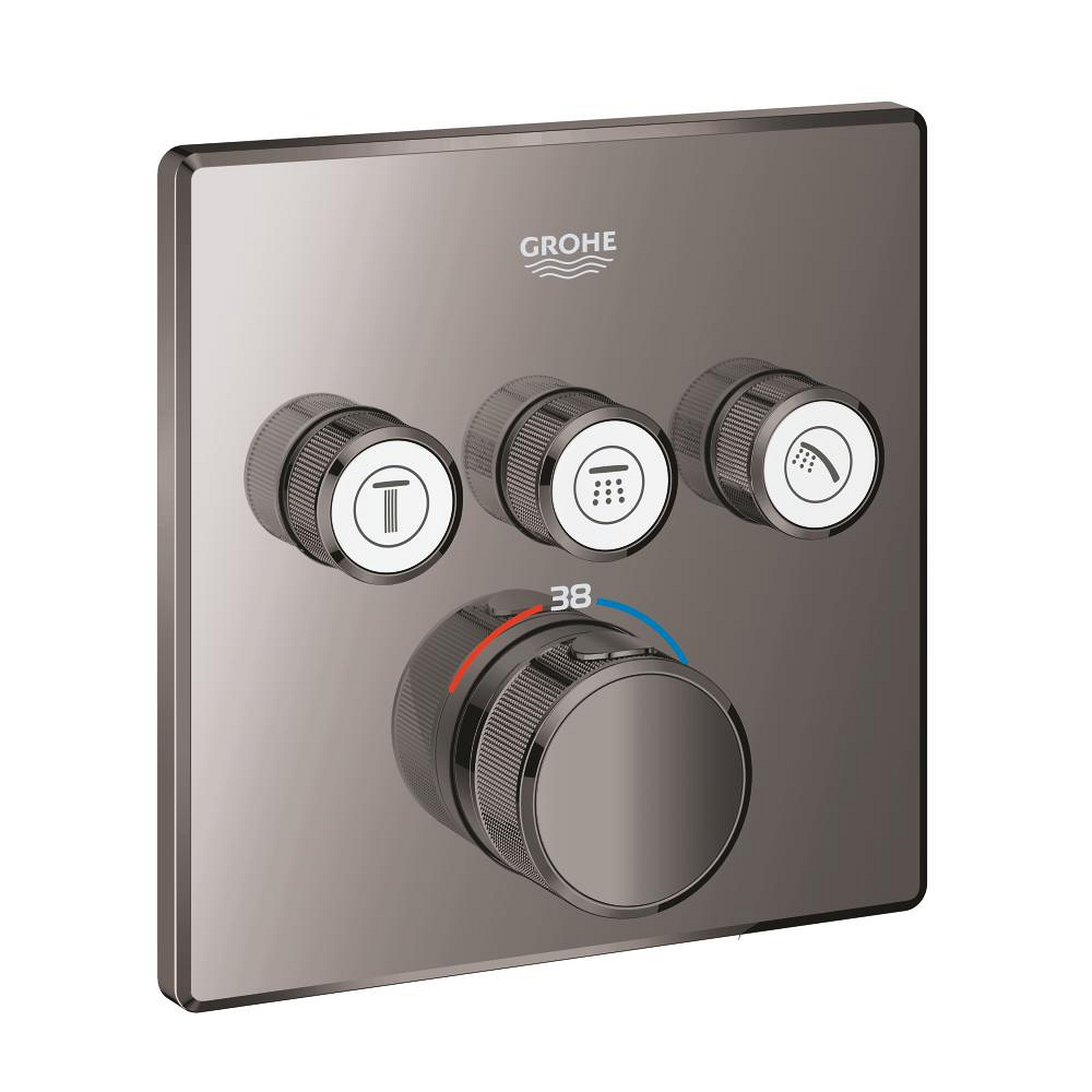 Thermostat for concealed installation with 3 valves
