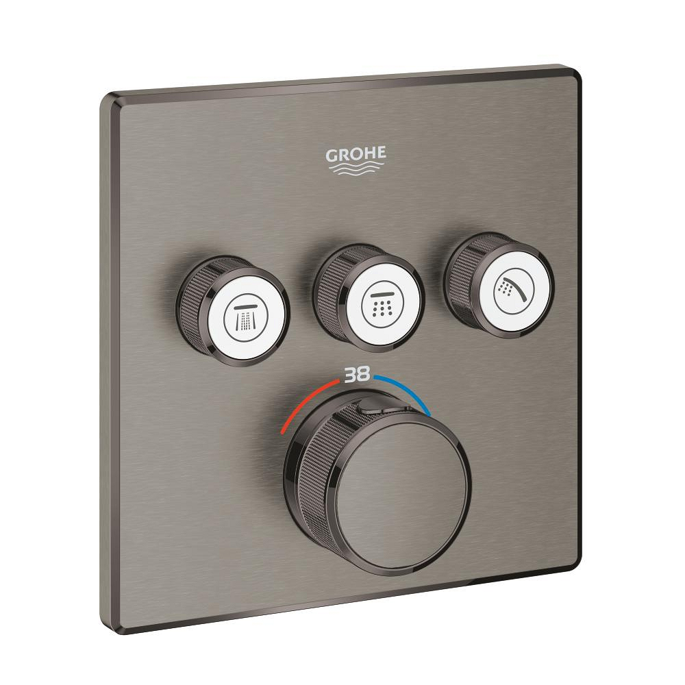 Thermostat for concealed installation with 3 valves