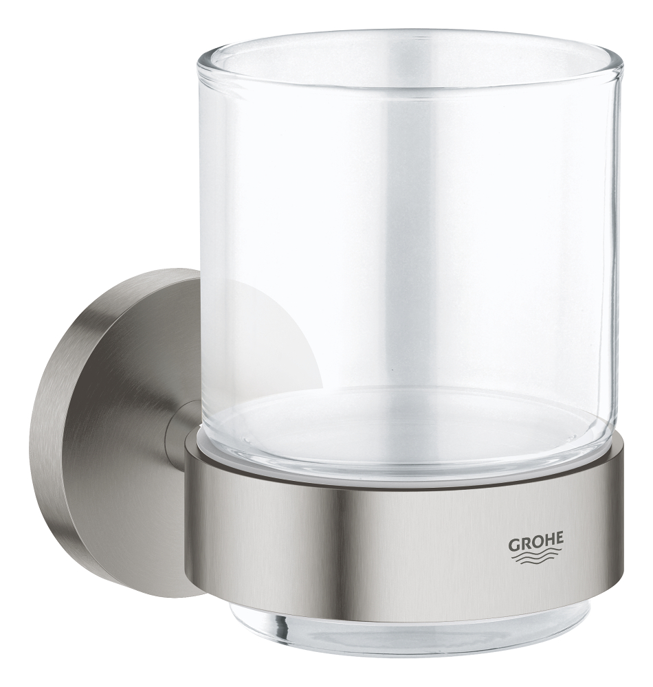 Crystal glass with holder