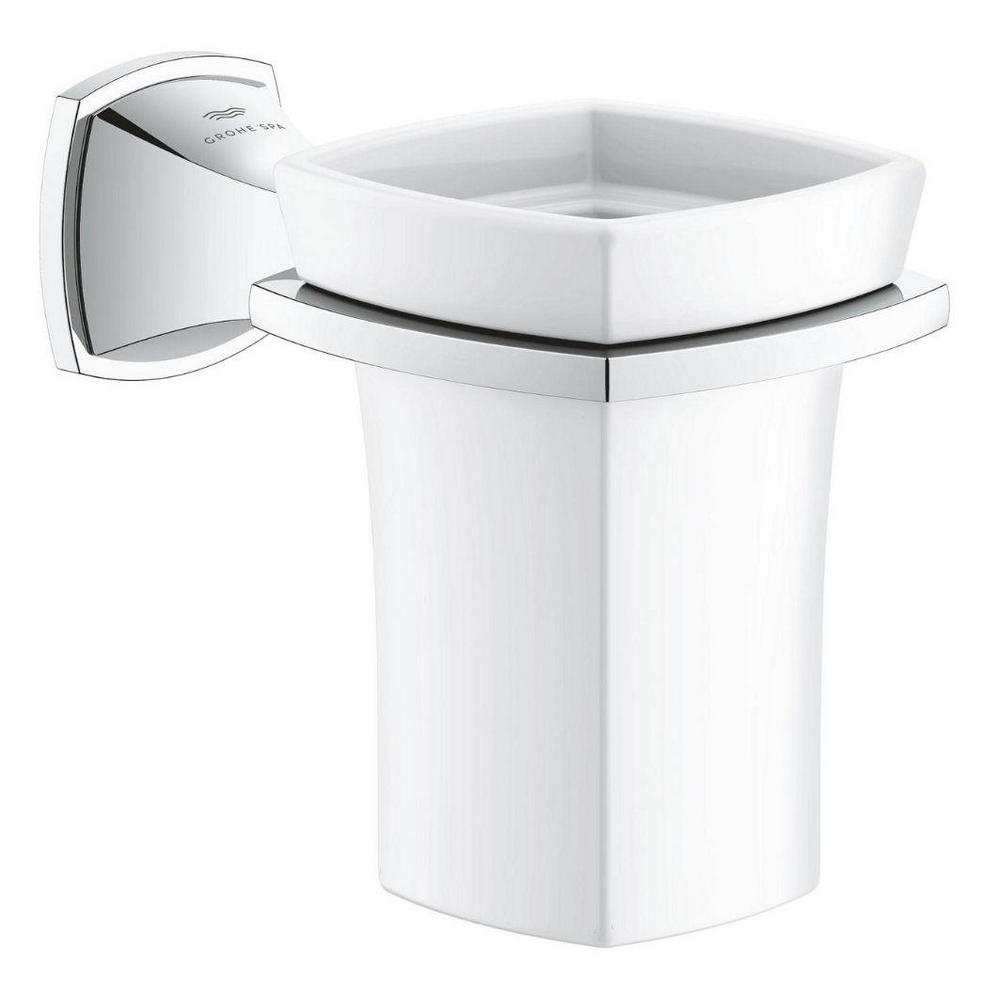 Holder with ceramic tumbler