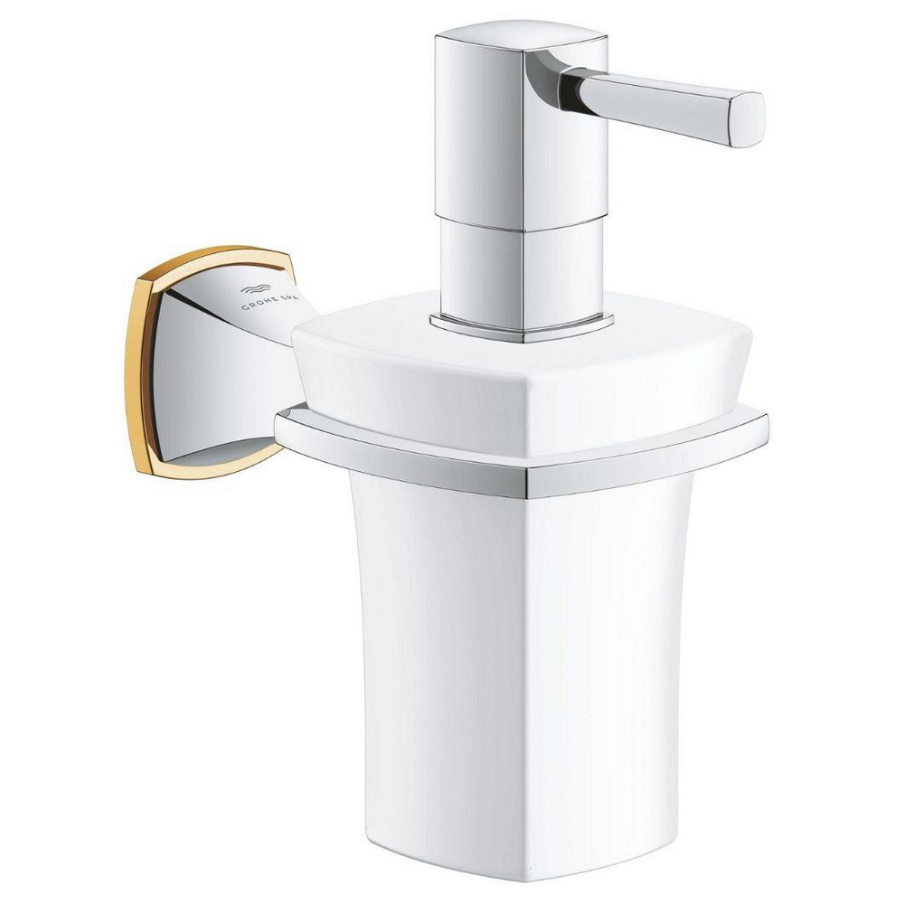 Holder with ceramic soap dispenser