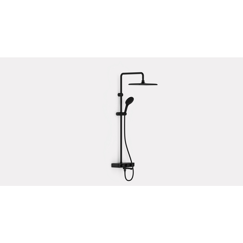EasySet Exposed Auto Temperature Shower Matte Black