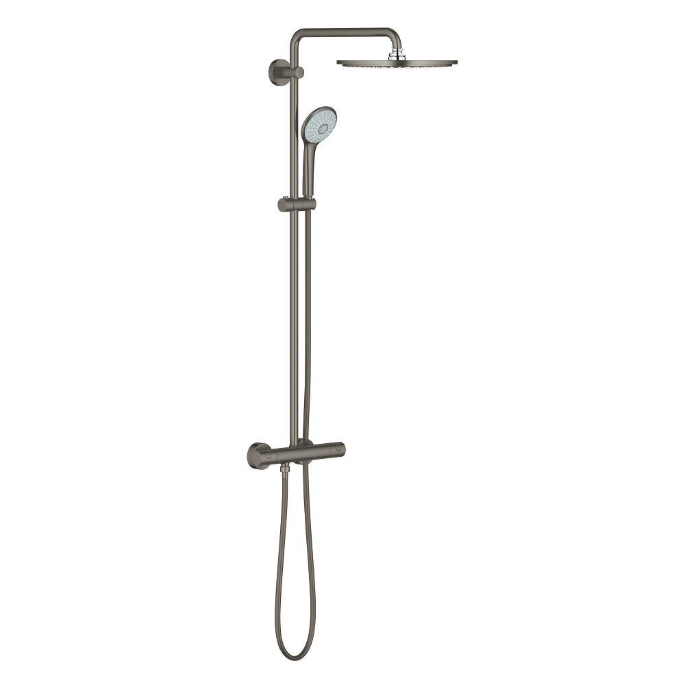 Shower system with thermostatic mixer for wall mounting